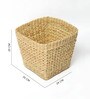 (1Pc) Beige Seagrass Handmade Eco-Friendly Dustbin