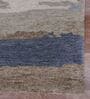 Blue Abstract Viscose 8 ft x 10 ft Hand Tufted Carpet