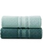 Water Green & Dark Green Soft Cotton 500 GSM Solid Bath Towel Pack Of 2
