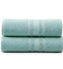 Water Green Soft Cotton 500 GSM Solid Bath Towel Pack Of 2