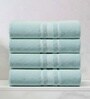 Water Green Soft Cotton 500 GSM Solid Bath Towel Pack Of 4