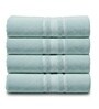 Water Green Soft Cotton 500 GSM Solid Bath Towel Pack Of 4