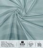 Blue Satin Striped 210 TC Pure Cotton King Sized Bedsheet with 2 Pillow Covers