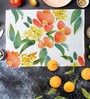 Watercolor Leaves & Flowers  Multicolor (18 x 12) Velvet (Set of 6) Table Placemat