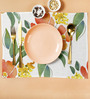 Watercolor Leaves & Flowers  Multicolor (18 x 12) Velvet (Set of 6) Table Placemat
