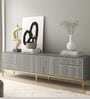 Waterfall Bone Inlay TV Console In Grey Colour