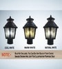 Waterproof 40 Watts Black Colour Metal & Glass Pillar Gate Light