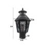 Waterproof 40 Watts Black Colour Metal & Glass Pillar Gate Light