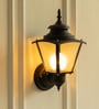 Waterproof Lantern Wall Light Matt Black Finish for Indoor and Outdoor Usage