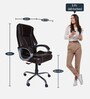 Watson Leatherette Executive Chair in Brown Colour
