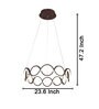 Wave Around Black Smart Voice Asst. Acrylic Chandelier