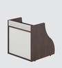 Wave Bedside Table In Light Oak & Choco Walnut Finish With Drawer