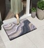 Wave Black PVC 16x24 Inches Anti Skid Door Mat