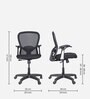 Wave Breathable Mesh Ergonomic Chair in Black Colour