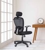 Wave Breathable Mesh Ergonomic Chair in Black Colour with Headrest