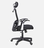 Wave Breathable Mesh Ergonomic Chair in Black Colour with Headrest