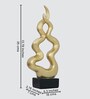 Wave Crest Abstract Golden Finish Resin Material Table d cor