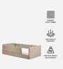 Wave Design Kids Twin Bed in Ivory Colour