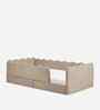 Wave Design Kids Twin Bed in Ivory Colour