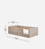 Wave Design Kids Twin Bed in Ivory Colour