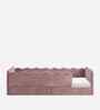 Wave Design Kids Twin Bed In Pink Colour