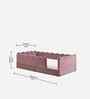 Wave Design Kids Twin Bed In Pink Colour