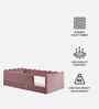 Wave Design Kids Twin Bed In Pink Colour