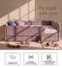 Wave Design Kids Twin Bed In Pink Colour