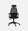 Wave Ergonomic Office Chair with Adjustable Lumbar Support and Headrest in Black Colour