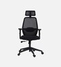 Wave Ergonomic Office Chair with Adjustable Lumbar Support and Headrest in Black Colour