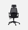 Wave Ergonomic Office Chair with Adjustable Lumbar Support and Headrest in Black Colour