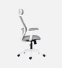 Wave Ergonomic Office Chair with Adjustable Lumbar Support and Headrest in White Colour