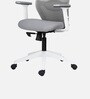 Wave Ergonomic Office Chair with Adjustable Lumbar Support and Headrest in White Colour