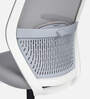 Wave Ergonomic Office Chair with Adjustable Lumbar Support and Headrest in White Colour