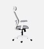 Wave Ergonomic Office Chair with Adjustable Lumbar Support and Headrest in White Colour