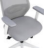 Wave Ergonomic Office Chair with Adjustable Lumbar Support and Headrest in White Colour