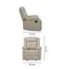 Wave Manaul 1 Seater Recliner With Rocker In Beige Color