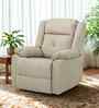 Wave Manaul 1 Seater Recliner With Rocker In Beige Color