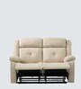Wave Fabric 2 Seater Manual Recliner In Beige Color