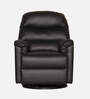 Wave Leatherette 1 Seater Manual Recliner In Black Colour