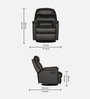 Wave Leatherette 1 Seater Manual Recliner In Black Colour