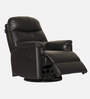 Wave Leatherette 1 Seater Manual Recliner In Black Colour