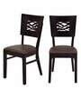 Waves Solid Wood Dining Chair In ErBrown Colour (Set Of 2)