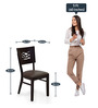 Waves Solid Wood Dining Chair In ErBrown Colour (Set Of 2)