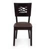 Waves Solid Wood Dining Chair In ErBrown Colour (Set Of 2)