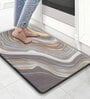 Waves Abstract Microfibre 30x18 Inches Anti Skid Door Mat