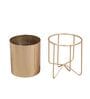 Waves Gold Iron Desk Pot with Stand