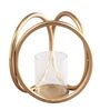 Waves Sphere 9 Inch Gold Glass & Iron Votive
Candle Holder