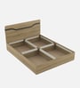 Wavora King Size Bed With Box Storage In Melamine Finish