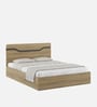 Wavora King Size Bed With Box Storage In Melamine Finish